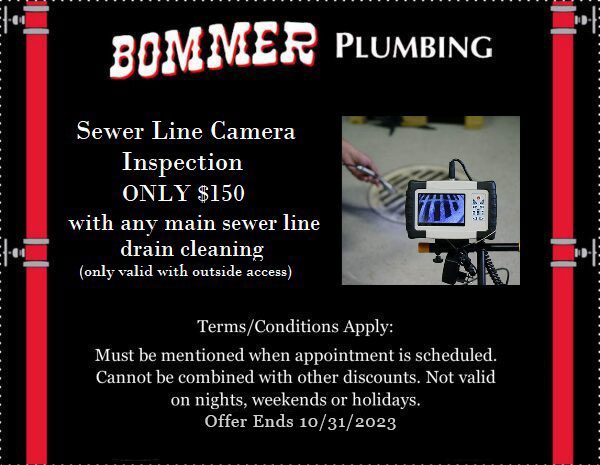 Sewer Line Inspection Camera Coupon